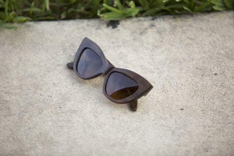 Women wooden sunglasses